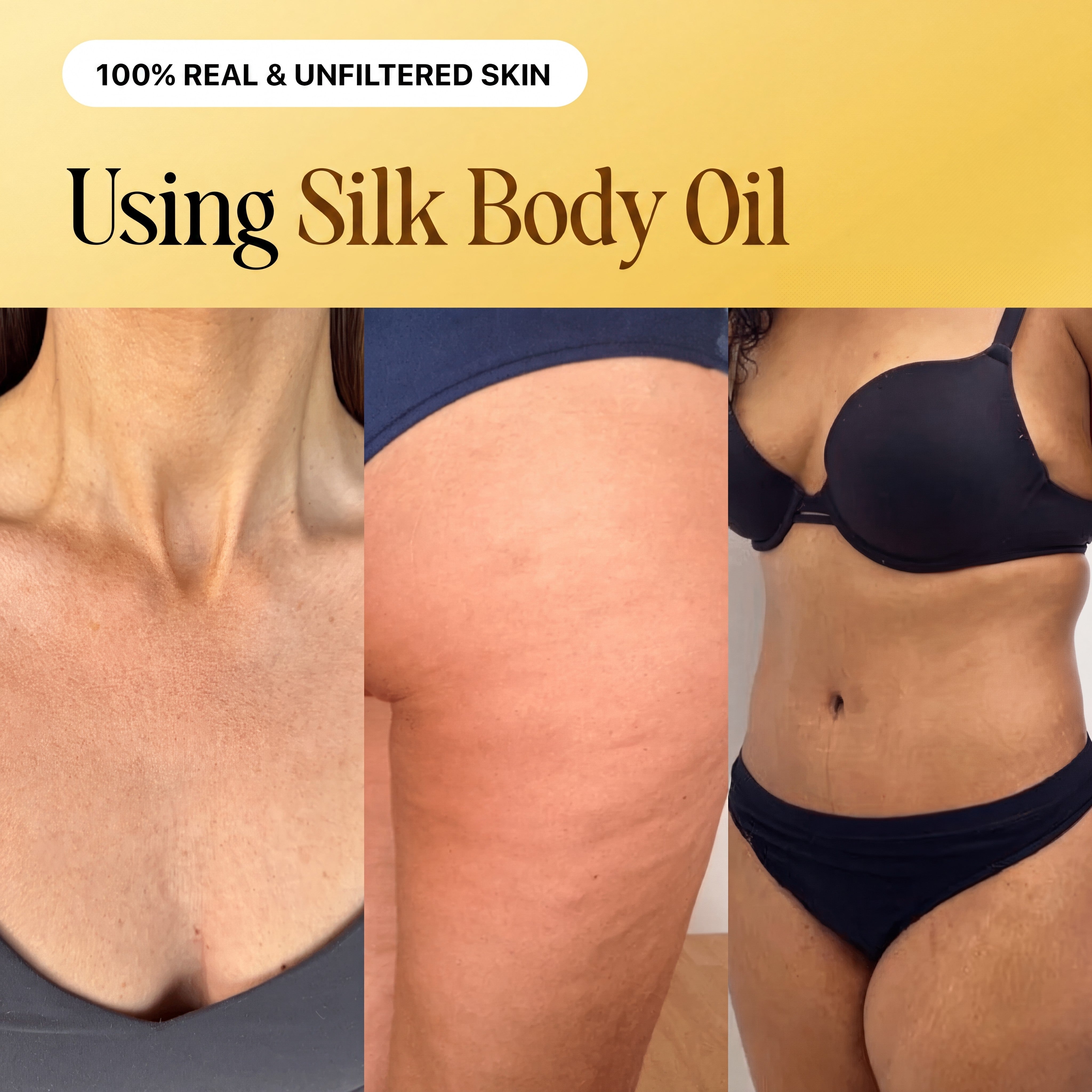 Silk Body Oil for Fine Lines, Elasticity and Firmer-Looking Skin