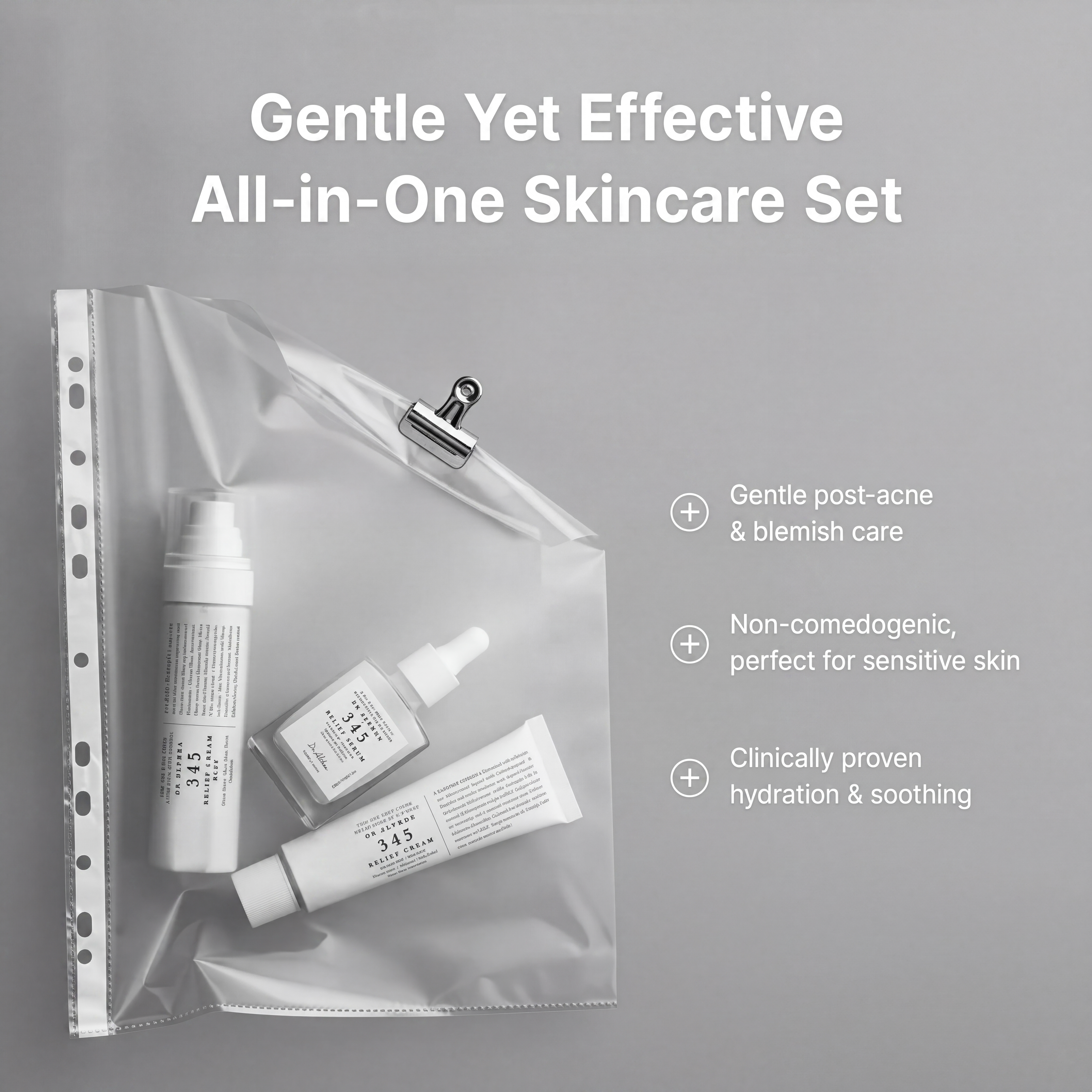 345 Relief Trio with Ceramide and Tea Tree for Acne-Prone Skin