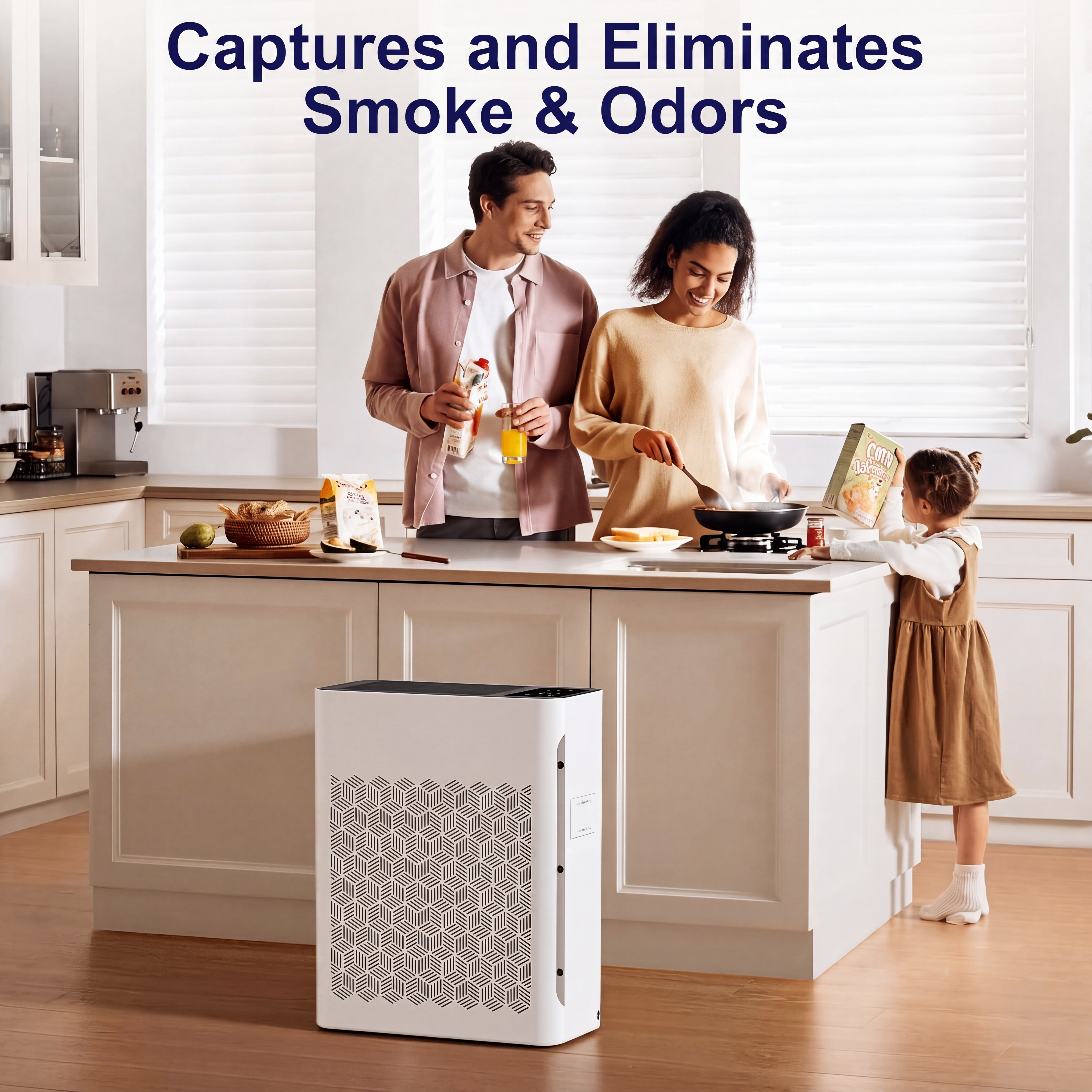 HEPA Air Purifier for Home Large Room 1295 sq ft, Timer, Air Quality Sensor
