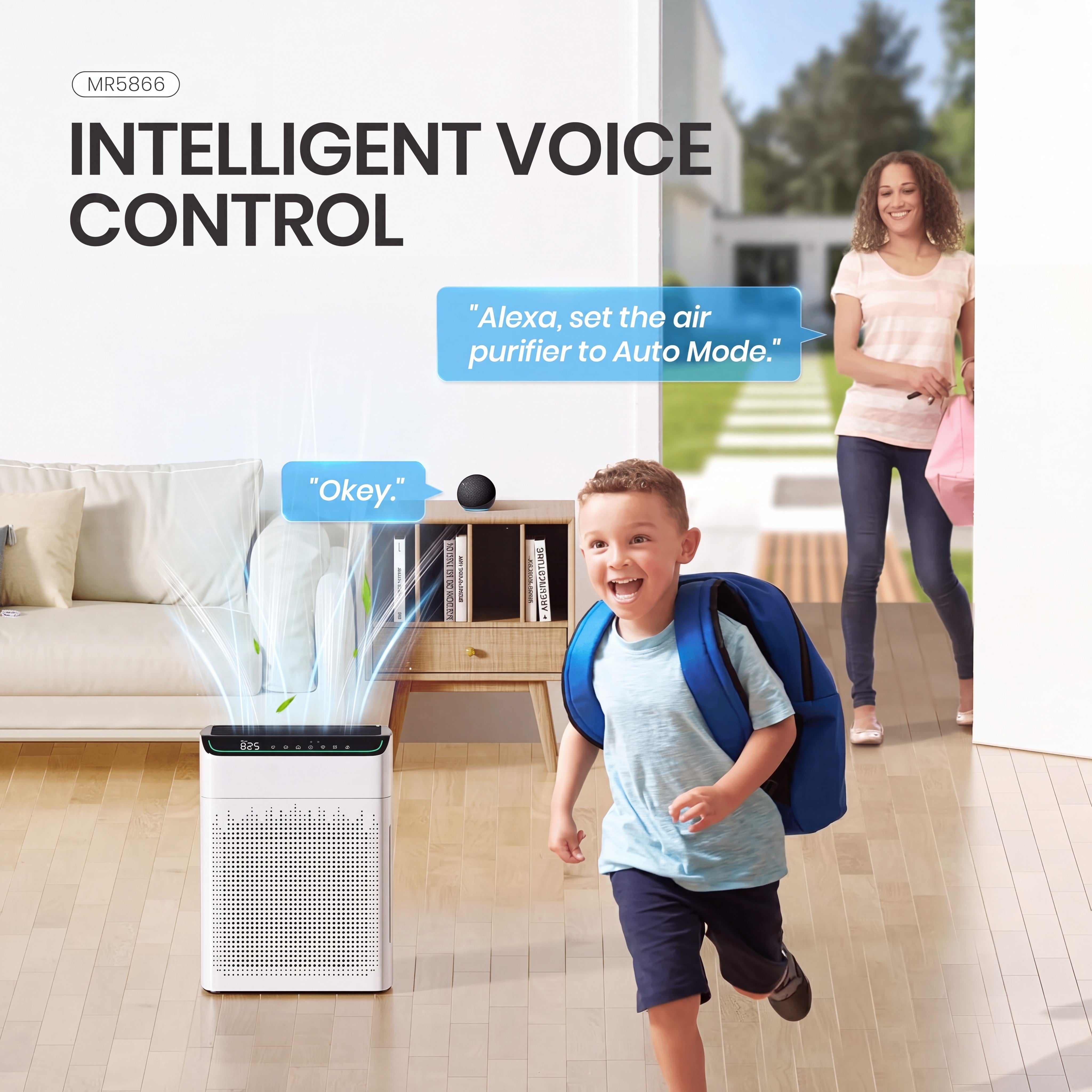 Smart Air Purifier for Home Large Room 1290 sq ft, WiFi, Timer, PM2.5