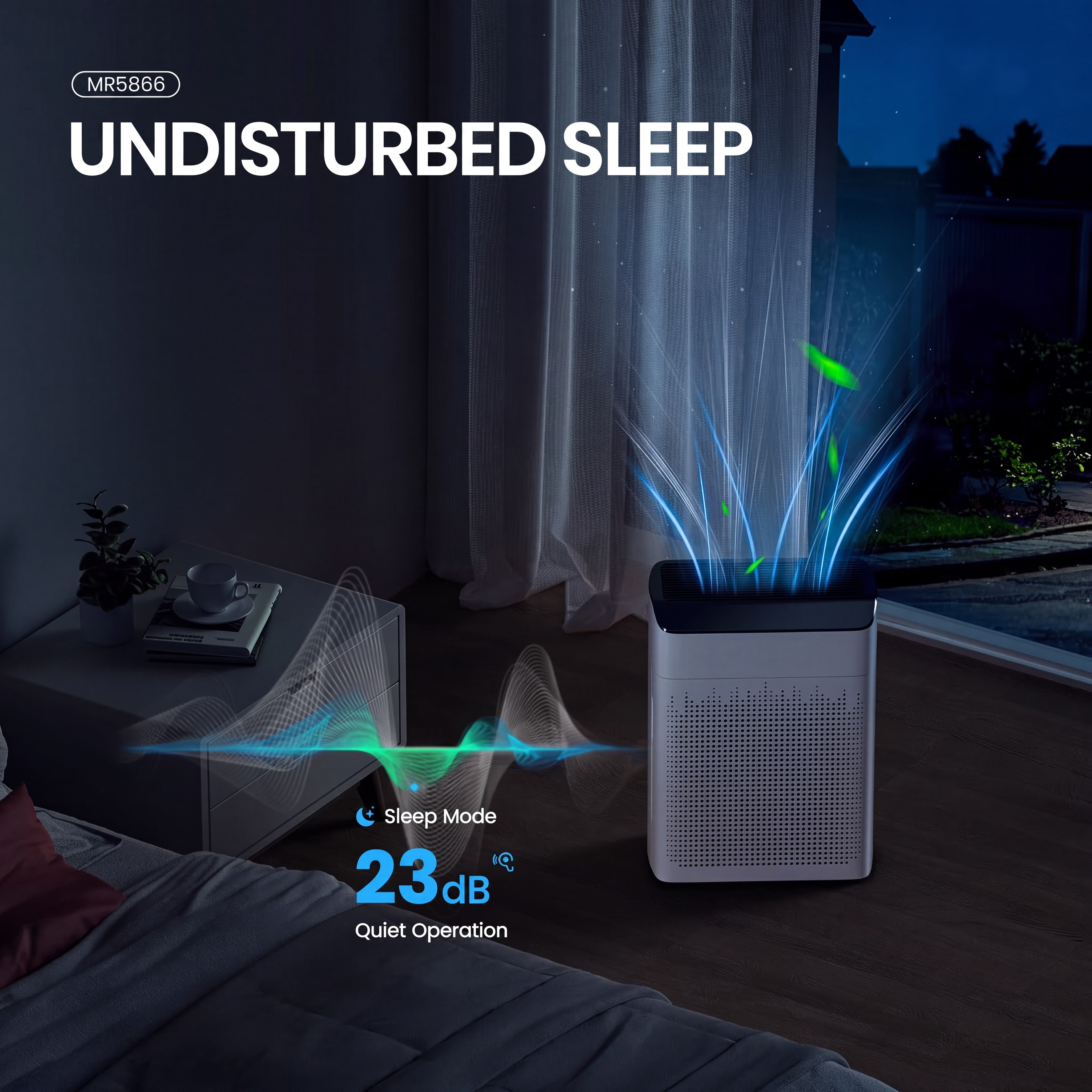 Smart Air Purifier for Home Large Room 1290 sq ft, WiFi, Timer, PM2.5