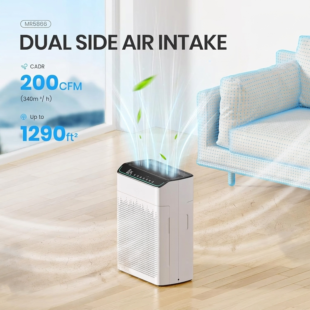 Smart Air Purifier for Home Large Room 1290 sq ft, WiFi, Timer, PM2.5