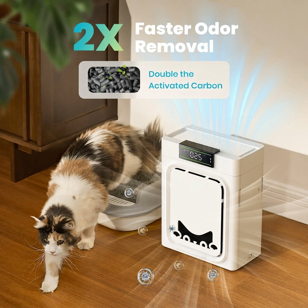Air Purifier for Home with Pets, H13 HEPA, 2200 sq ft, 25dB, Auto Sensor