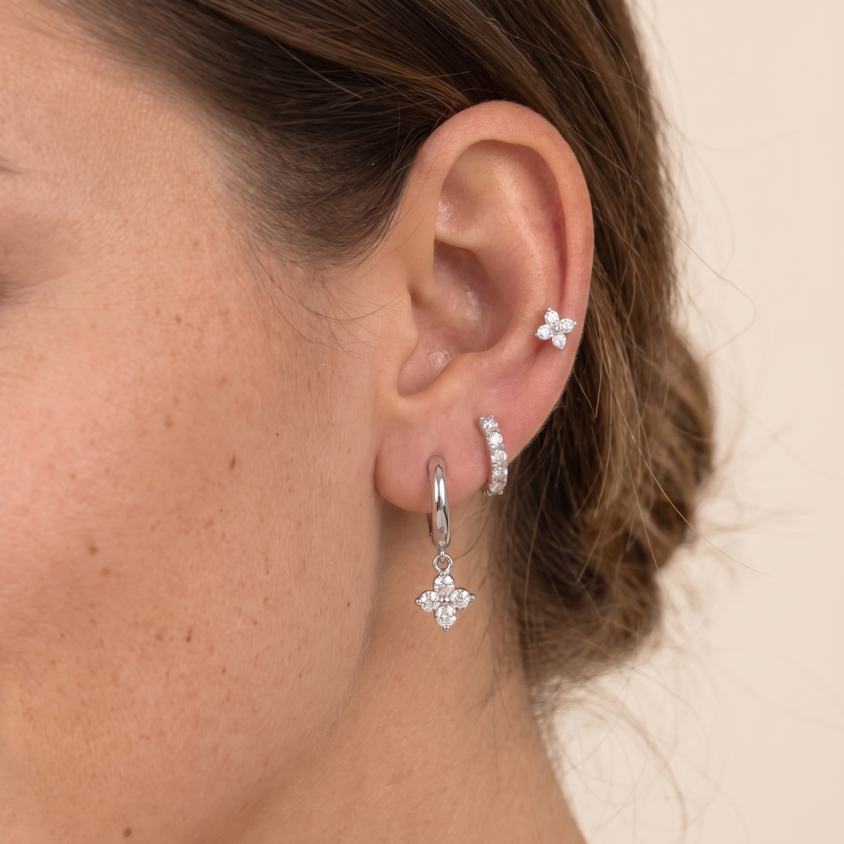 Juliette Mini Hoop Earring Set - close-up