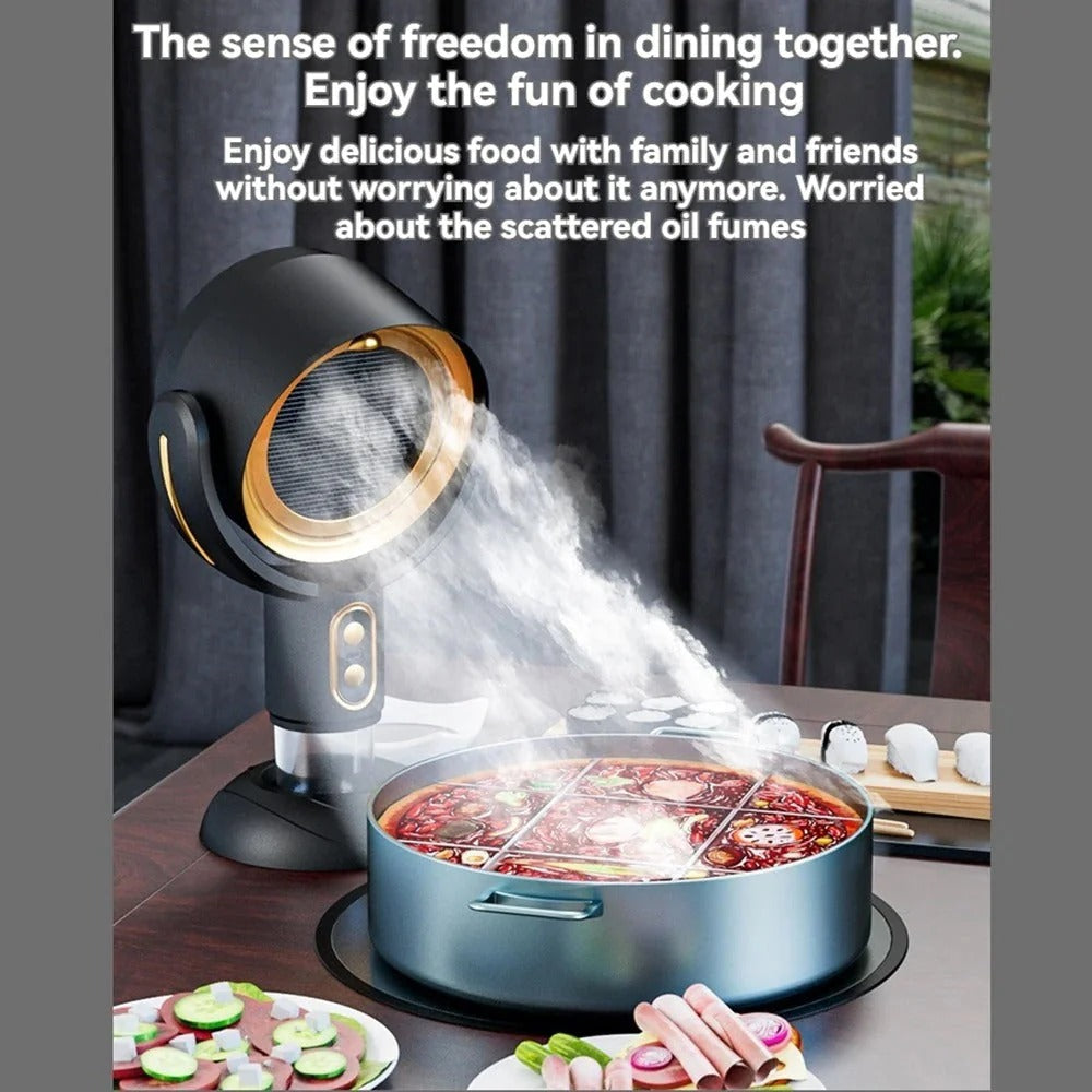 Portable Air Purifier Fan for Smoke & Odor, Ionizer, USB Rechargeable