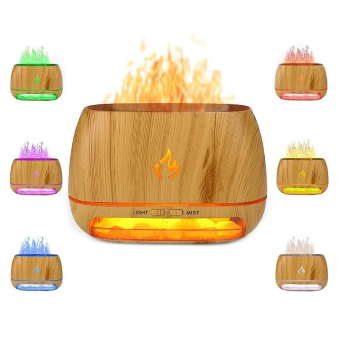 Salt Lamp Night Light, Warm Amber Glow, USB-C Powered, BPA-Free