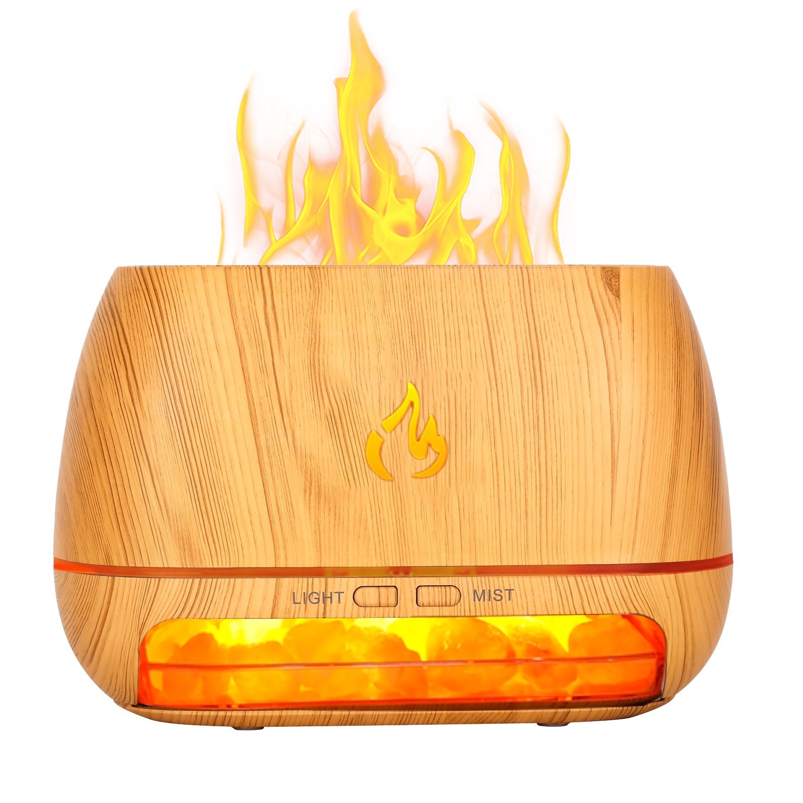 Salt Lamp Night Light, Warm Amber Glow, USB-C Powered, BPA-Free