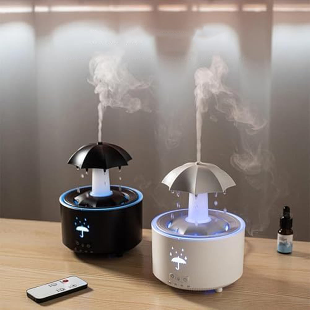 Aromatherapy Humidifier & Diffuser, 300ml, Rain Sound, 7 LED, Remote