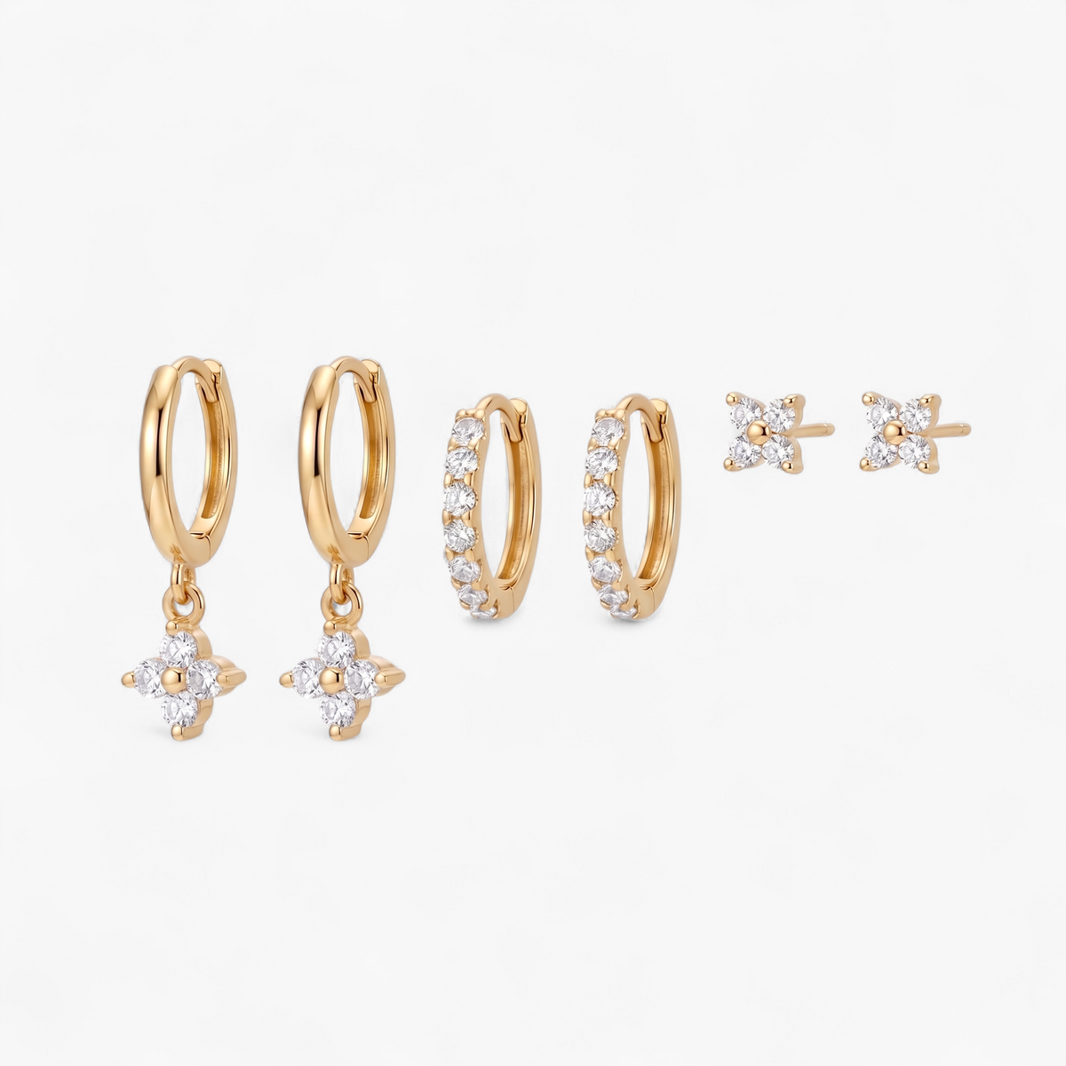 Juliette Mini Hoop Earring Set - Gold