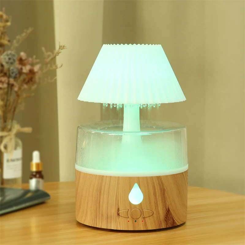 Rain Cloud Humidifier & Diffuser, Cool Mist, Night Light, USB, Auto Off