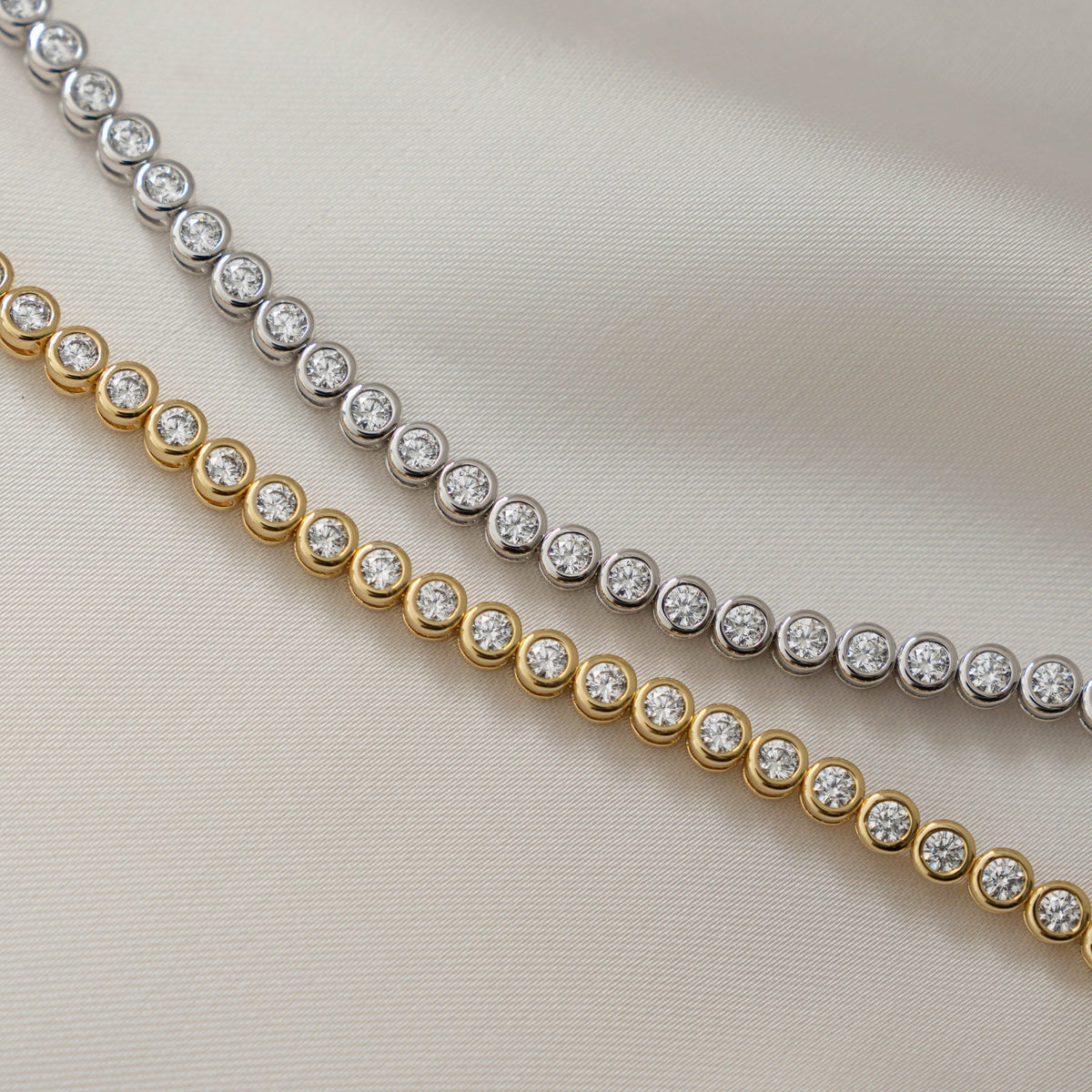 Round Bezel CZ Tennis Bracelet