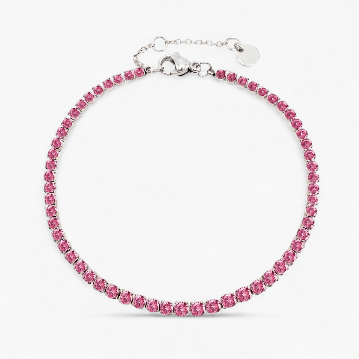 Silver Birthstone Tennis Bracelet - July